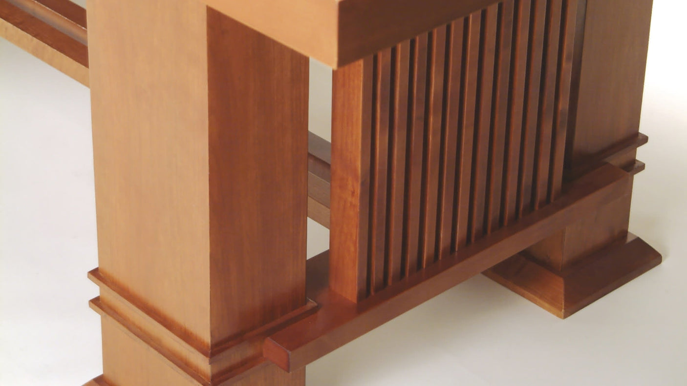 Allen rectangular table in solid cherry wood