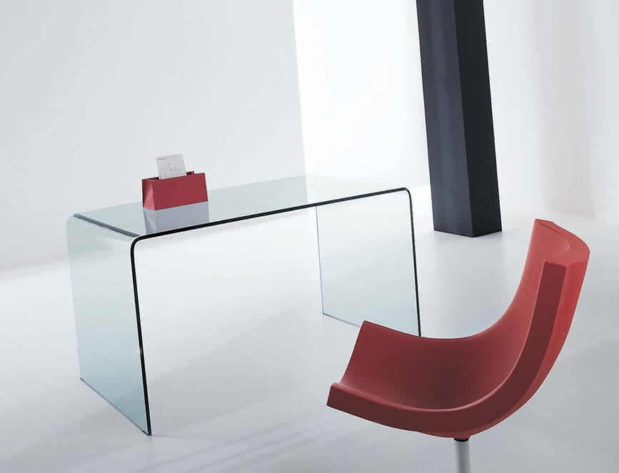BRIDGE ORDER Work desk in glass