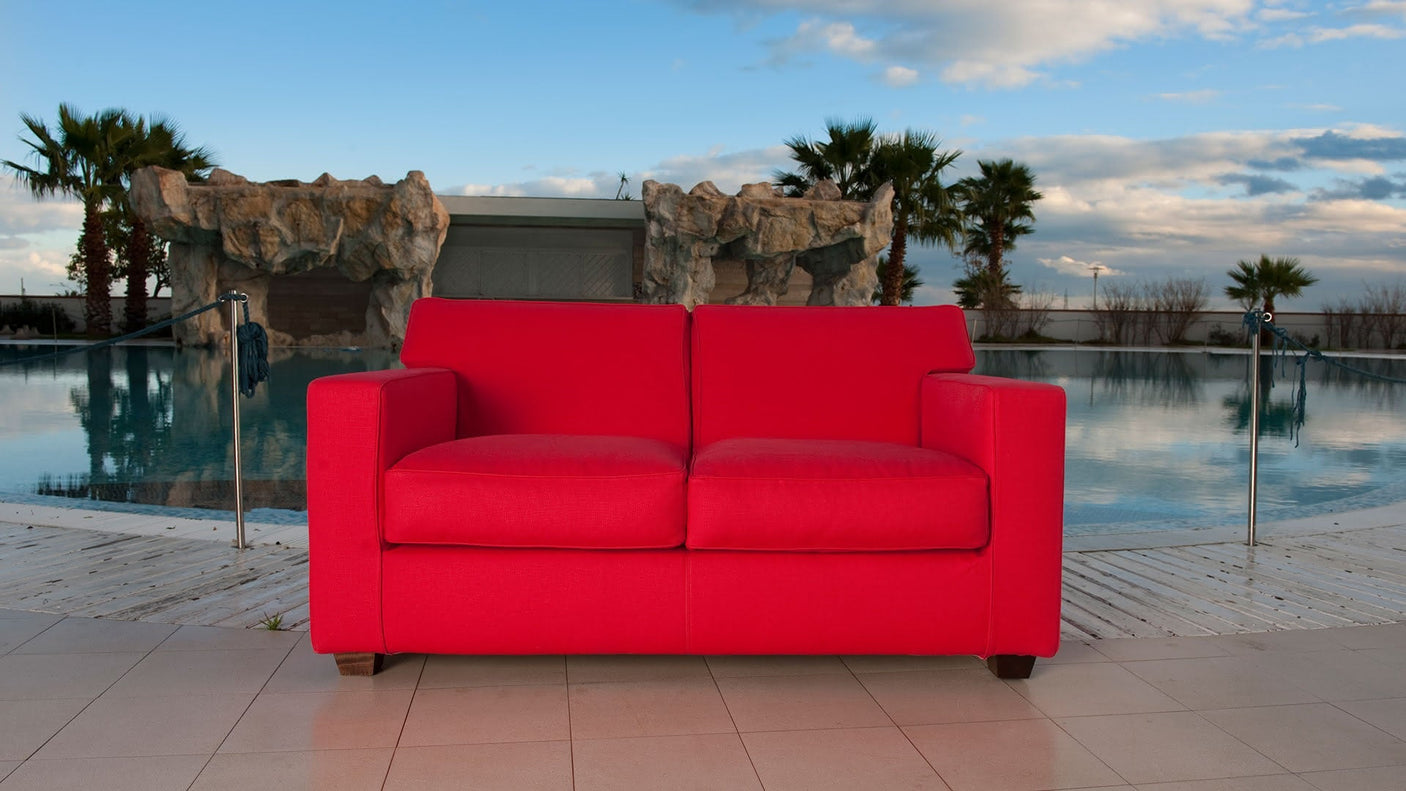 2-sitzer sofa mit leder- oder stoffbezug