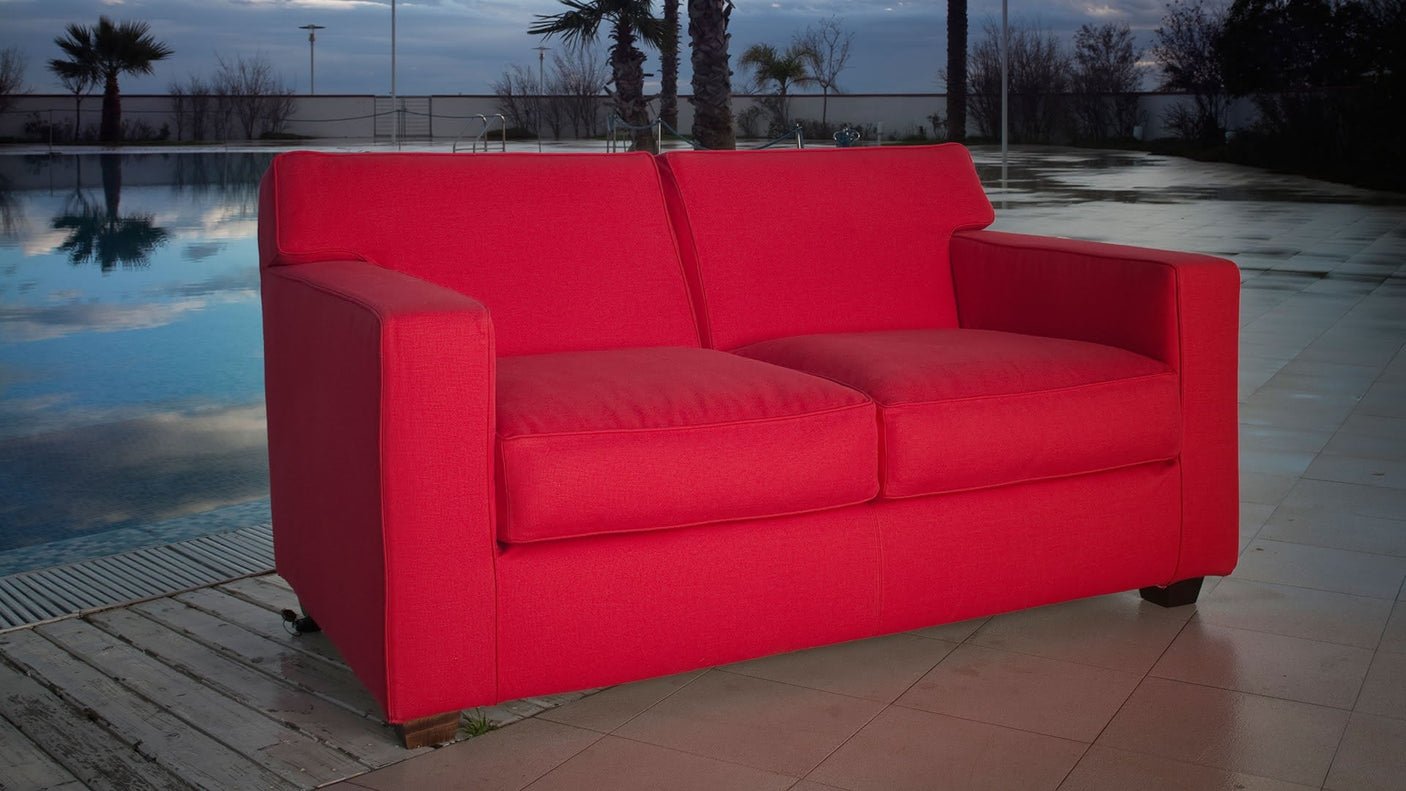 2-sitzer sofa mit leder- oder stoffbezug
