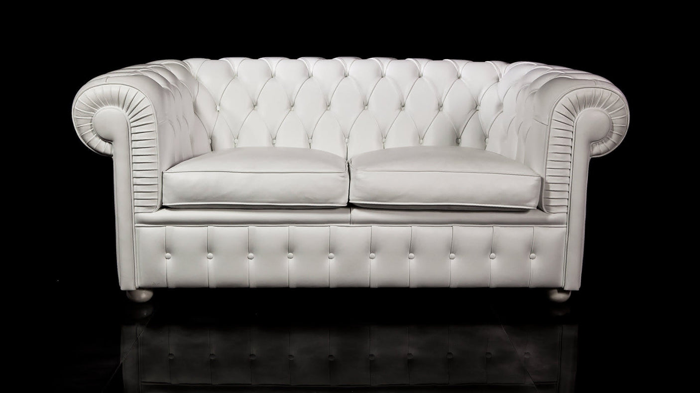 Chester 2-sitzer sofa mit leder- oder stoffbezug