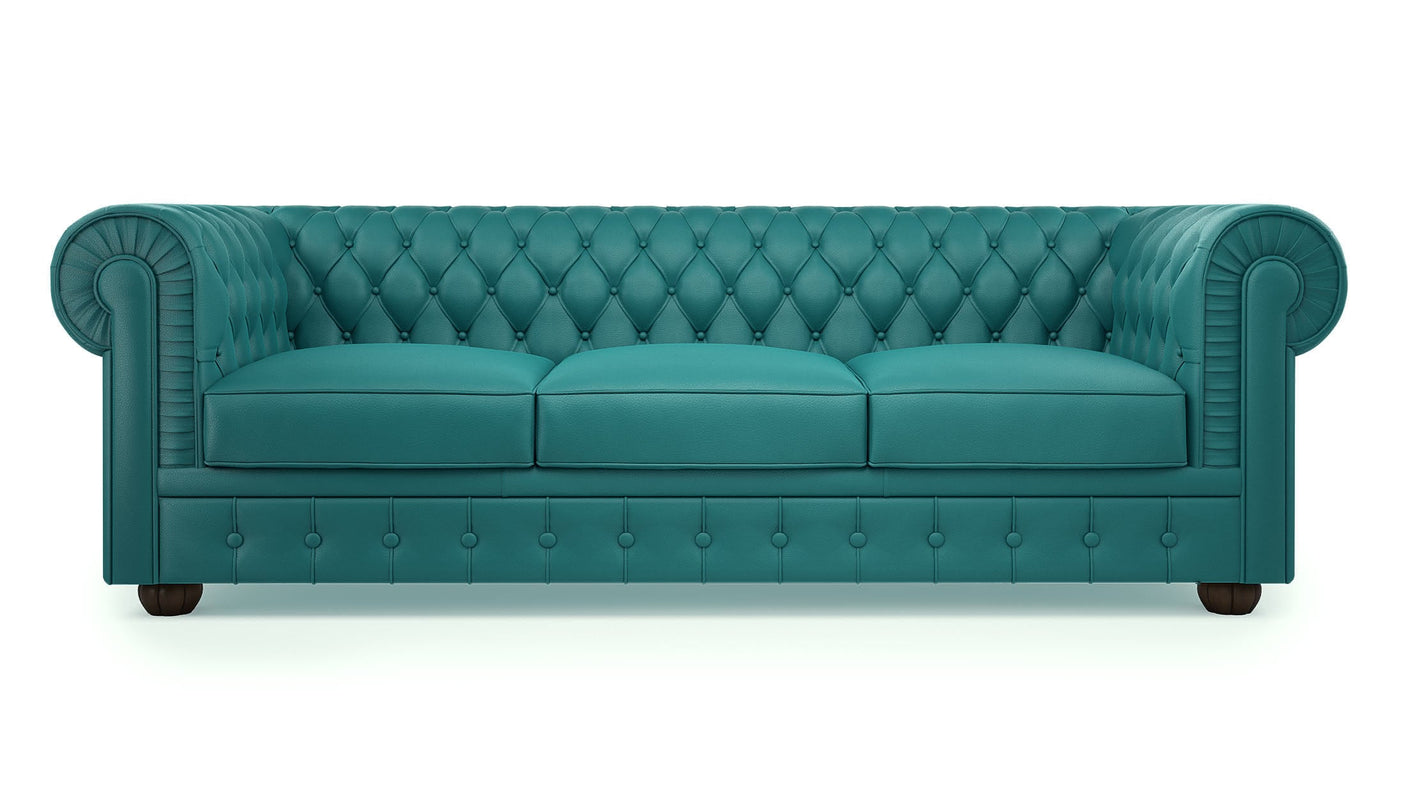 Chester 3-sitzer sofa mit leder- oder stoffbezug