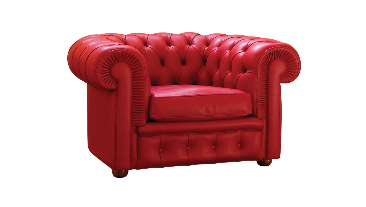 Chester armchair with leather covering classic design