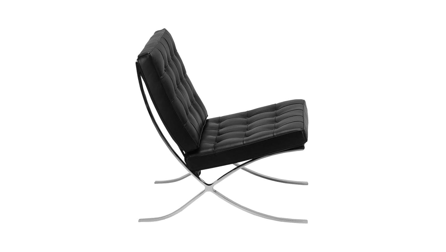 Barcelona armchair with leather or fabric upholstery