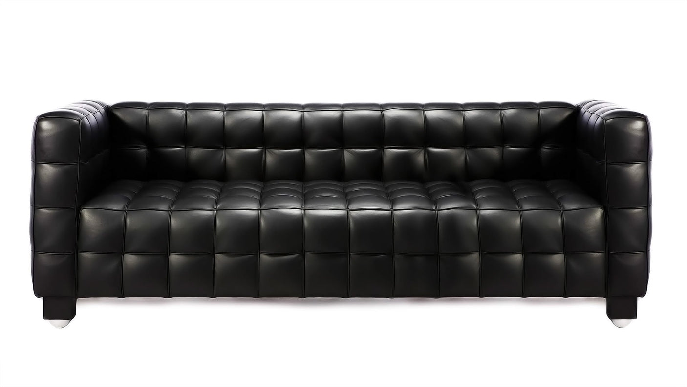 Kubus canapé 3 places avec revêtement en cuir