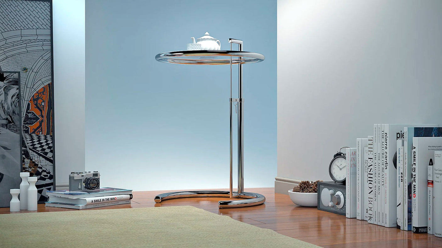 SET Liegestuhl + VERSTELLBARER TISCH - BEISTELLTISCH