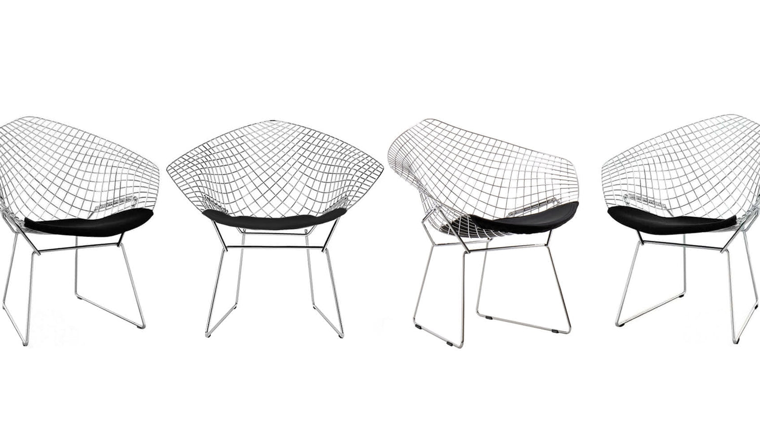 Set 4 diamond armchair
