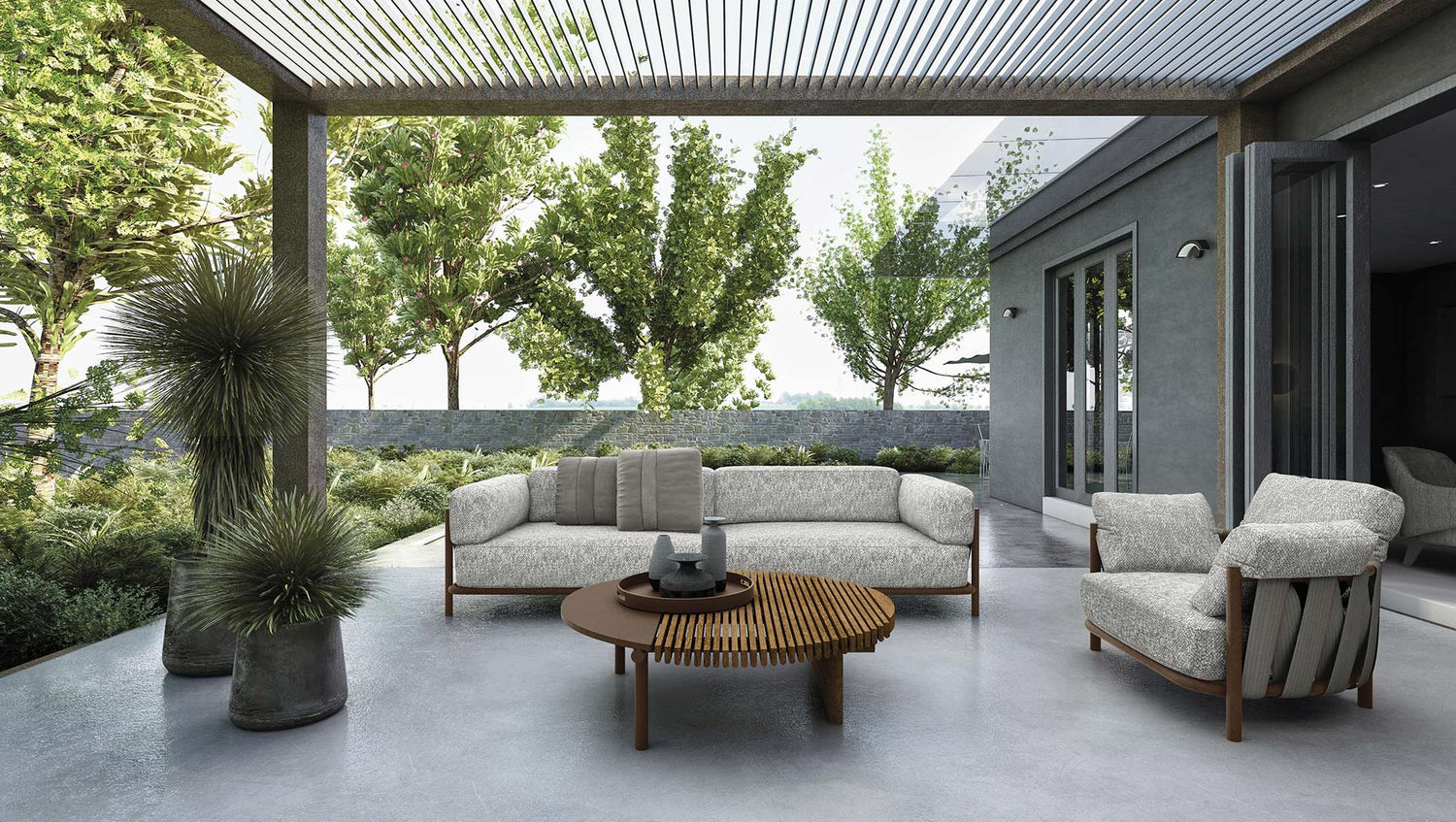 Talamone coffee table for outdoors by Arketipo