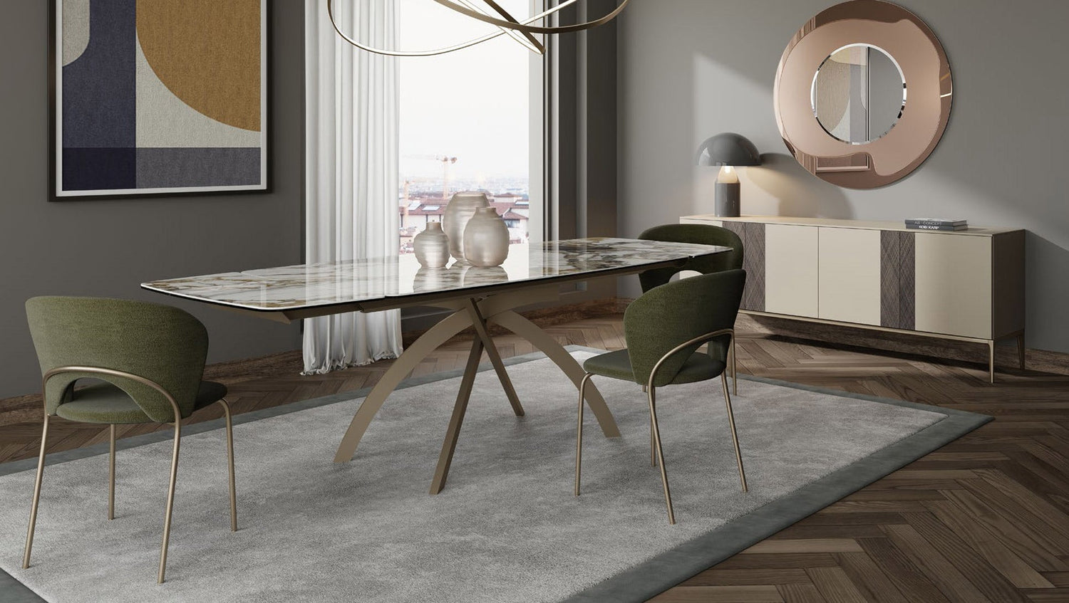 Twist extendable table