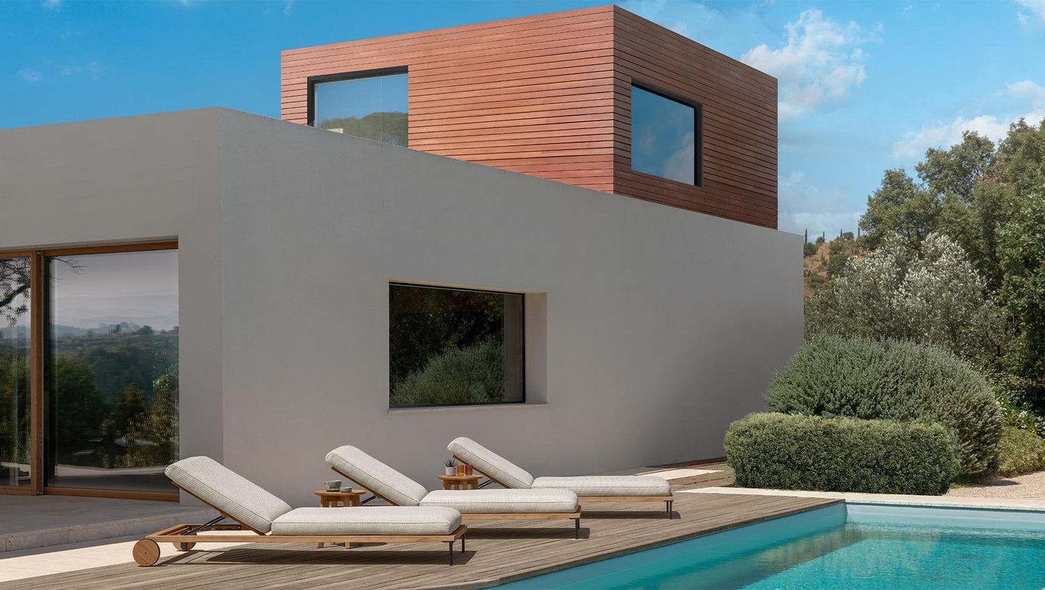 Cleo Soft Wood Outdoor Sonnenliegen
