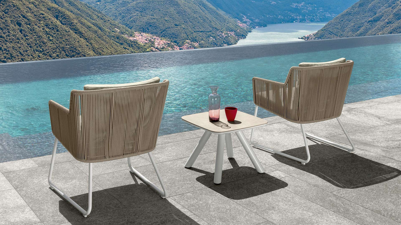 Coral outdoor coffee table