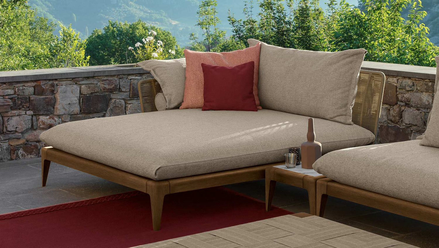 Cruise Teak canapè d'angle pour l'extérieur