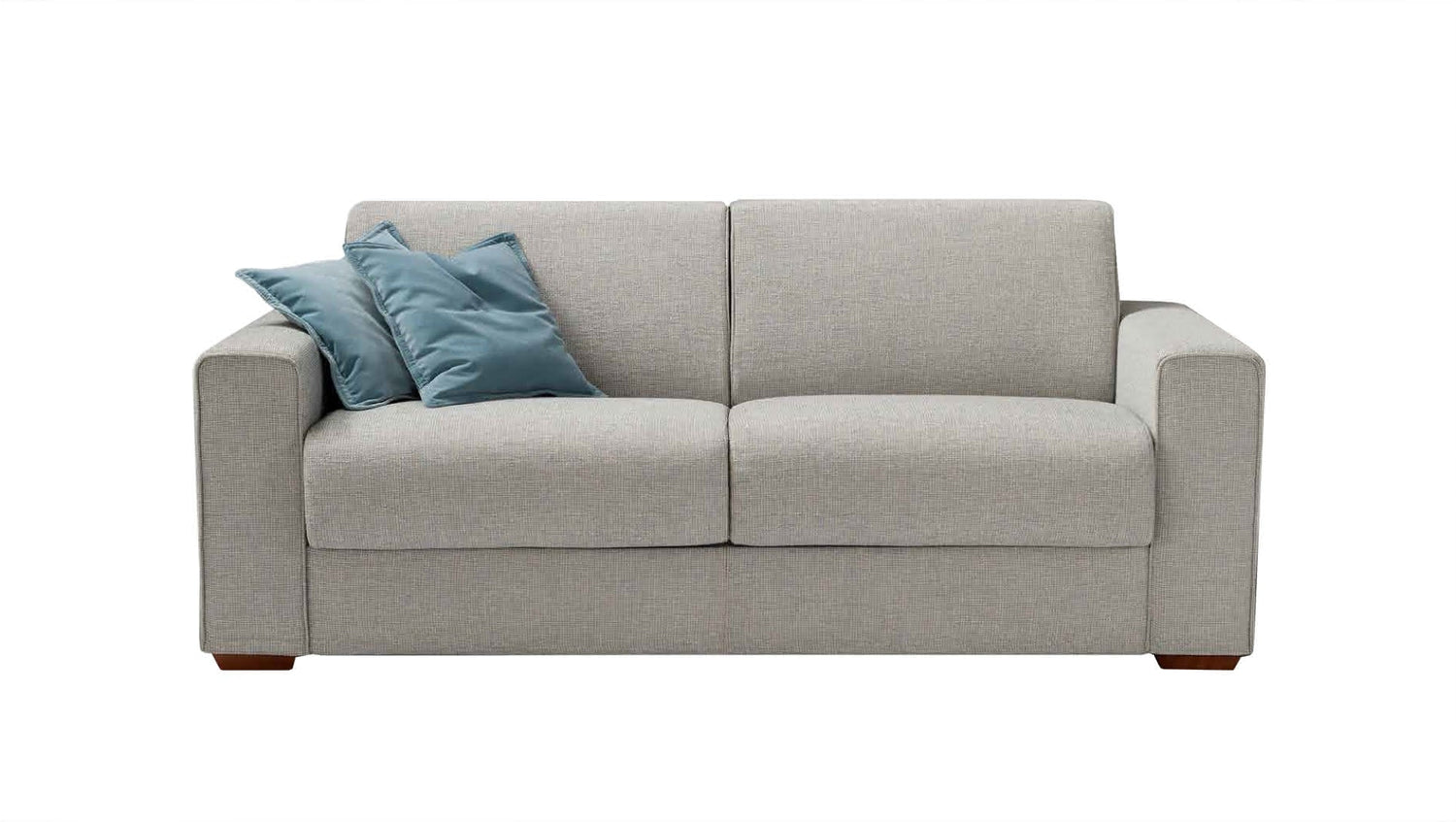 DALTON-PIÙ Sofa Bed 2 seater with metal base and double bed 2
