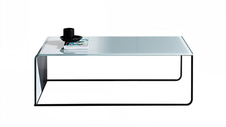 Nido coffee table design in glass and polished chrome 5