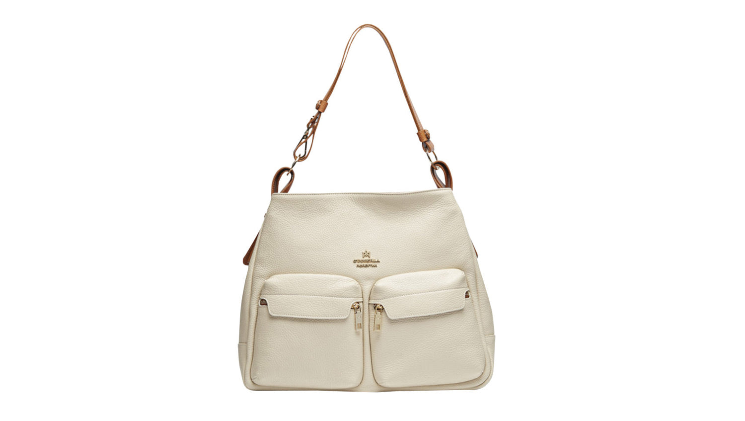 VELVET Large shoulder bag with three external pockets