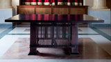 Allen table carré en bois massif de cerisier (réédition)