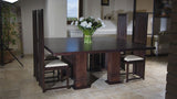 Allen table carré en bois massif de cerisier (réédition)