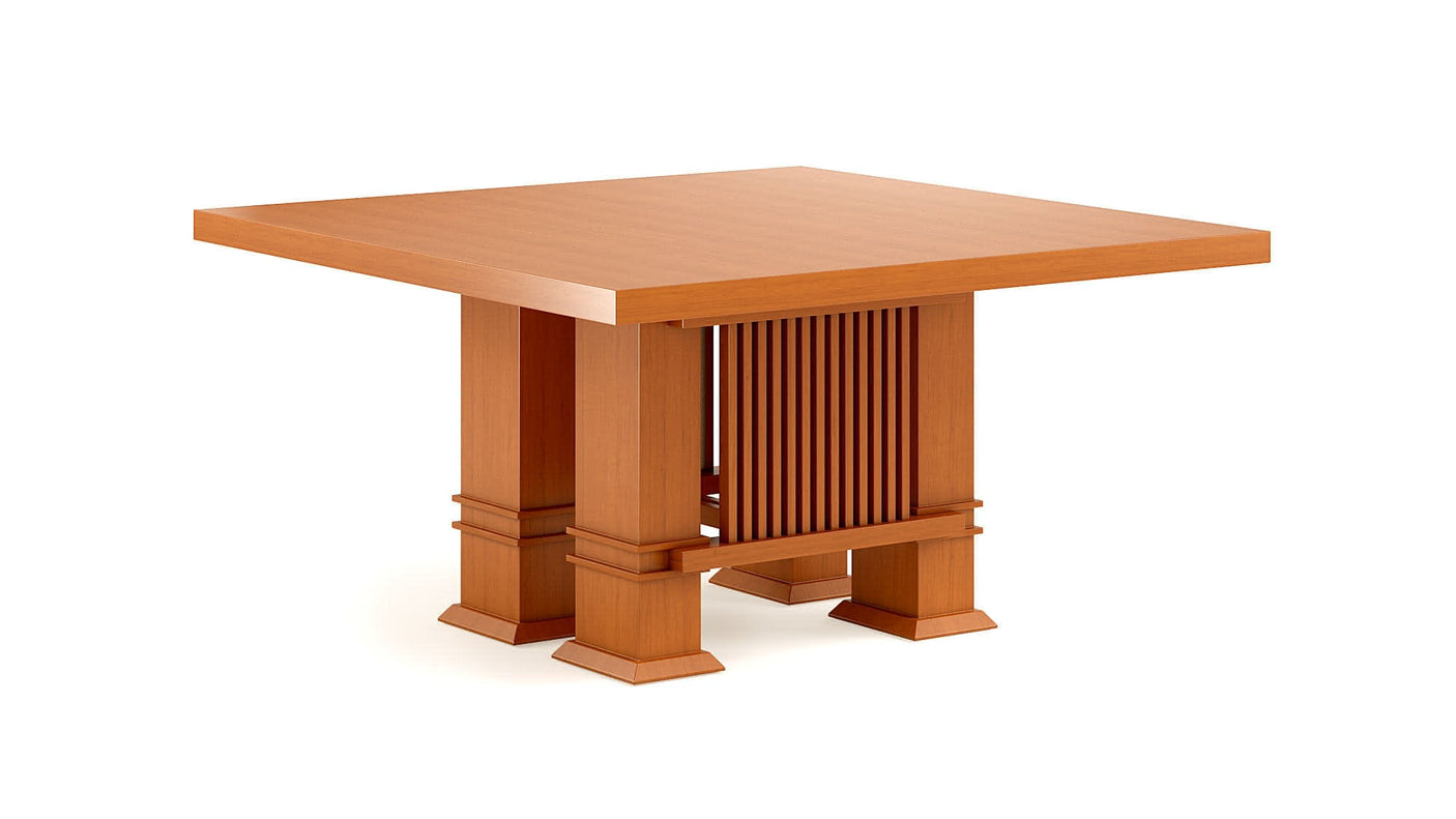 Allen table carré en bois massif de cerisier (réédition)