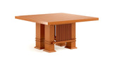Allen table carré en bois massif de cerisier (réédition)