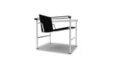 LC1 armchair tilting back by Cassina