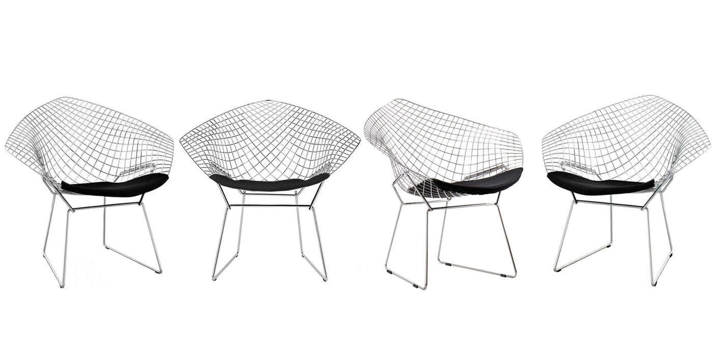 Set 4 diamond armchair