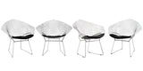 Set 4 diamond armchair