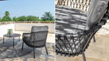 Set abel n. 1 sofa + nr. 2 sessel + nr. 1 couchtisch für draußen
