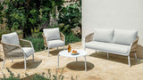 Set abel n. 1 sofa + nr. 2 sessel + nr. 1 couchtisch für draußen