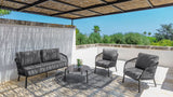 Set abel n. 1 sofa + nr. 2 sessel + nr. 1 couchtisch für draußen
