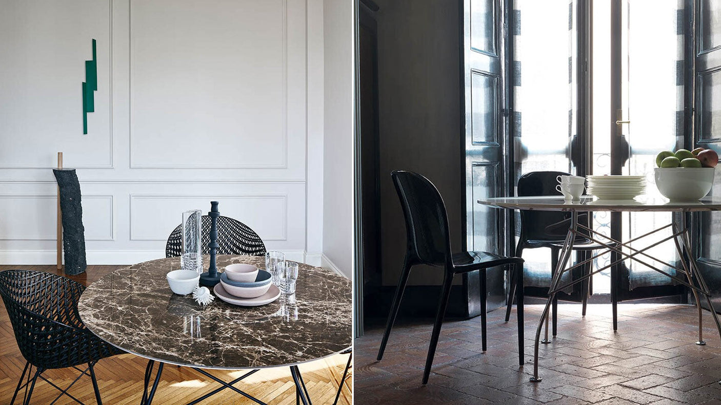 Glossy table ronde by Kartell