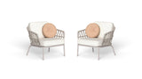 Set iris n. 1 canapé + n. 2 fauteuils + n. 1 table basse pour l'extérieur