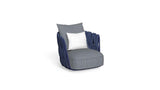 Swipe swivel armchair for outdoors