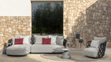 Swipe swivel armchair for outdoors