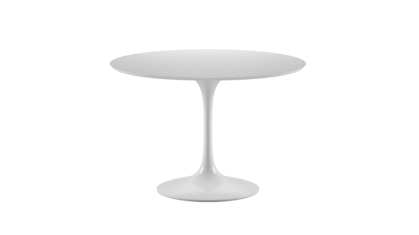 TULIP Round extendable dining table with laminated top