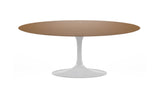 Tulip Oval dining table with wooden top