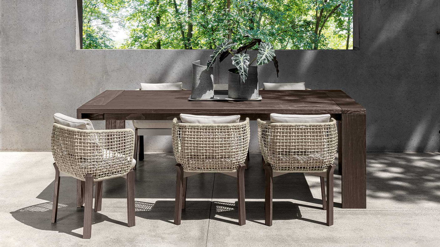 ARGO WOOD OUTDOOR DINING ESS- STUHL 