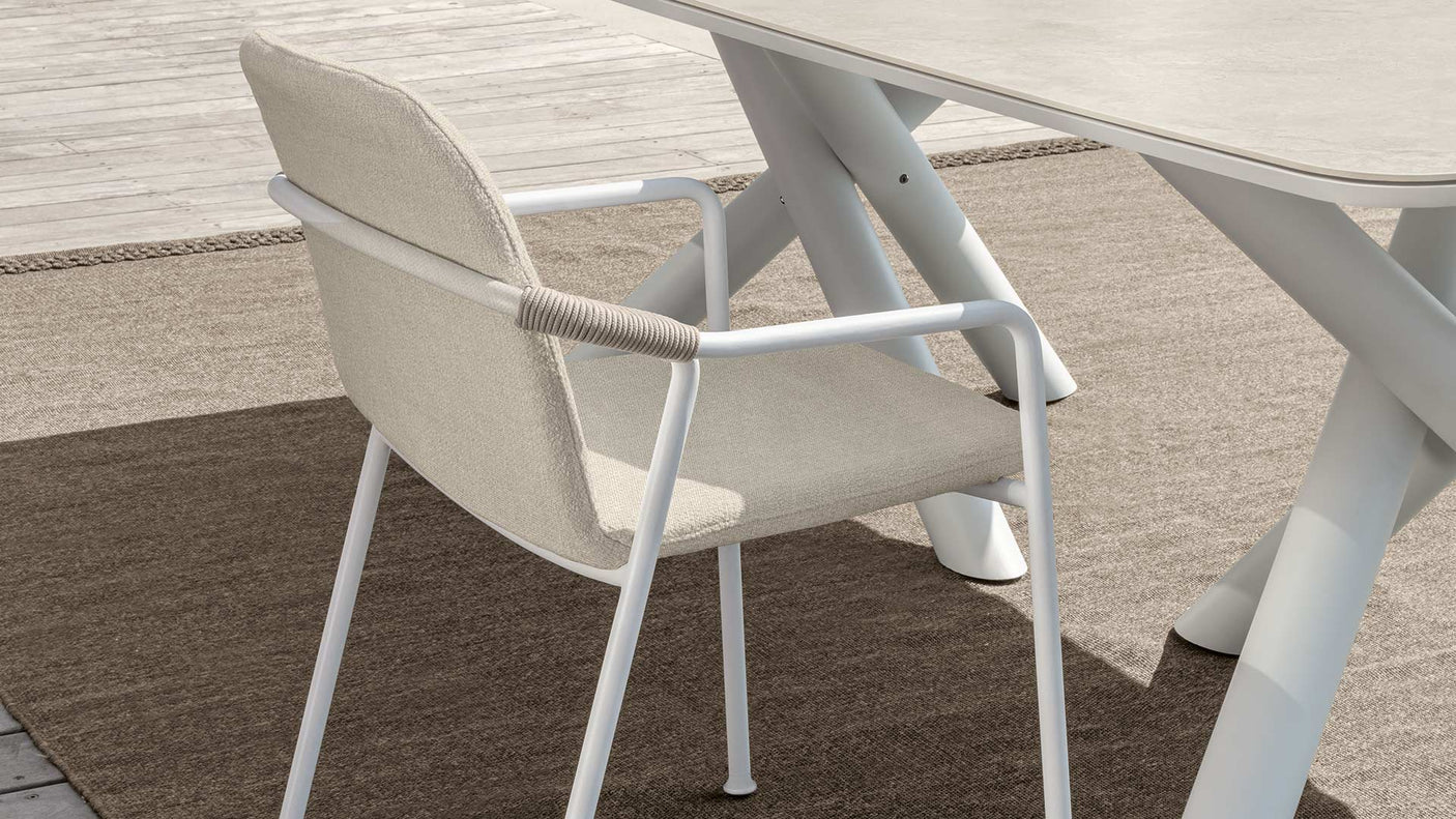 Coral outdoor dining chair