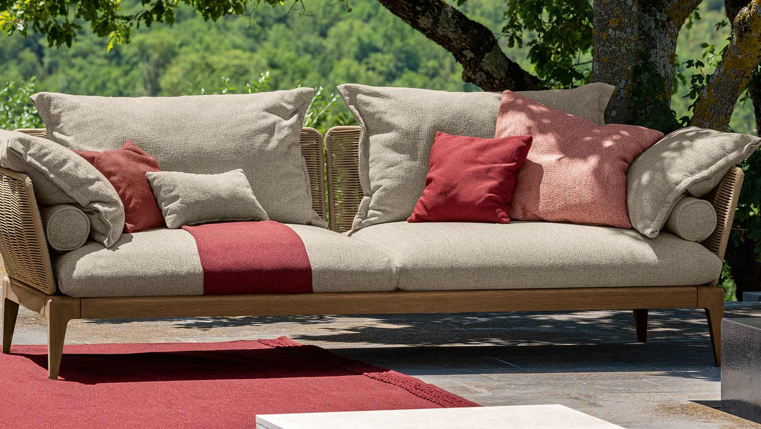 CRUISE TEAK 3-SITZER SOFA