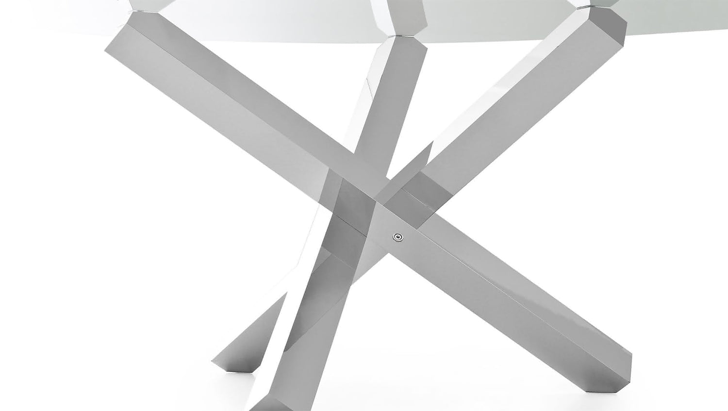 Aïkido ronde table à manger avec plateau en verre 8