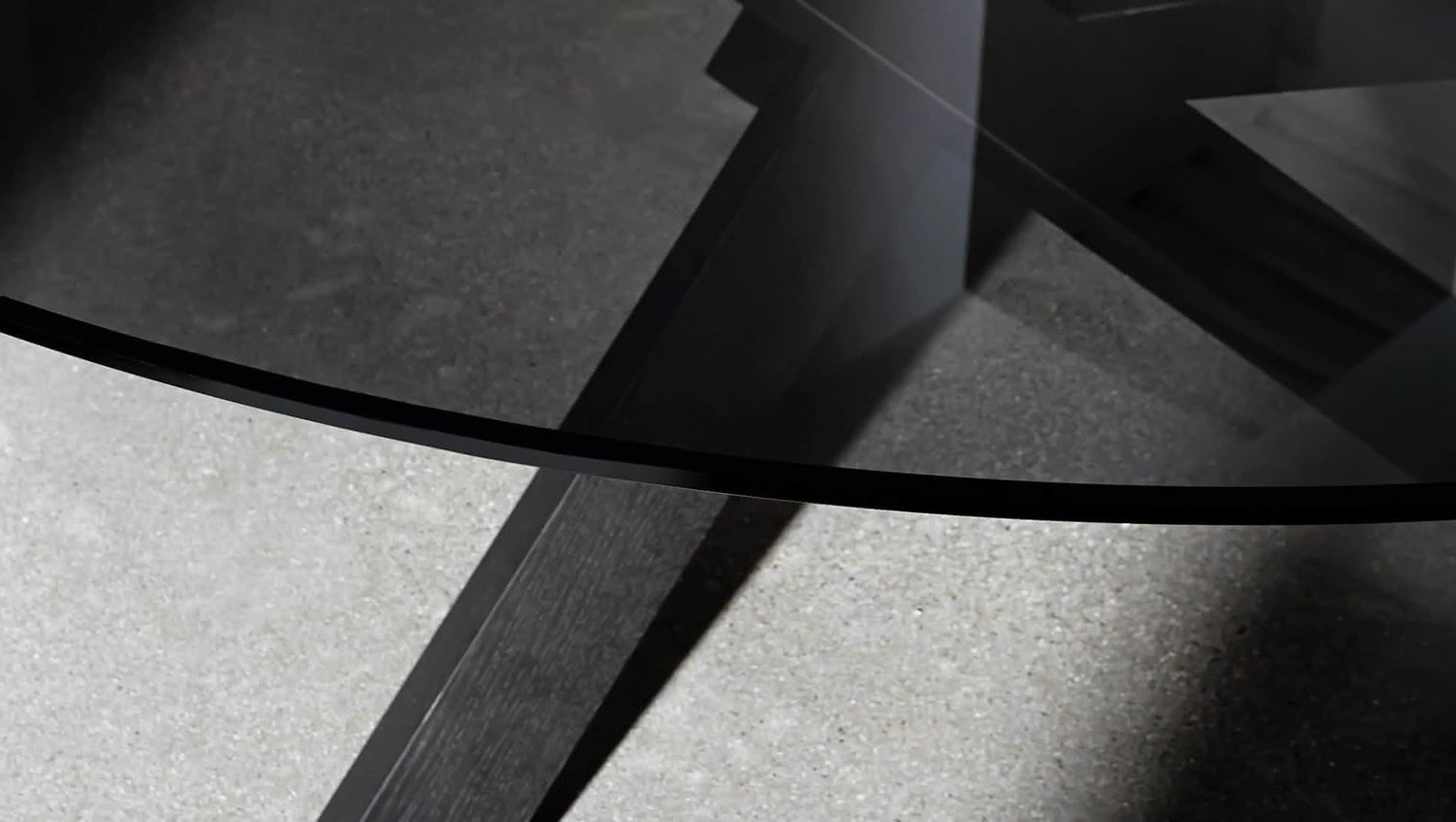 Aïkido ronde table à manger avec plateau en verre 5