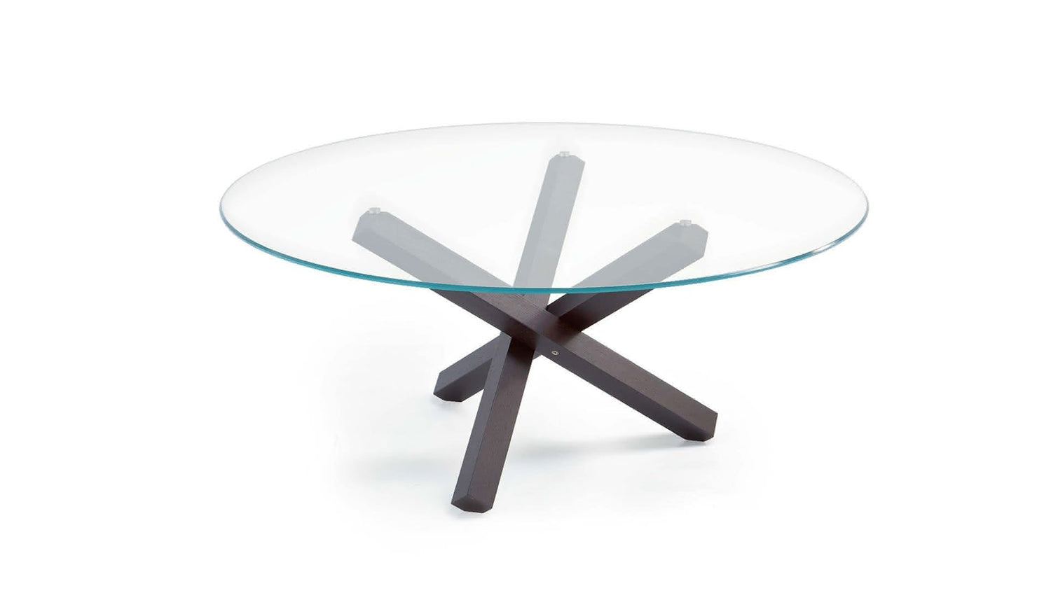 Aikido round dining table with glass top 1