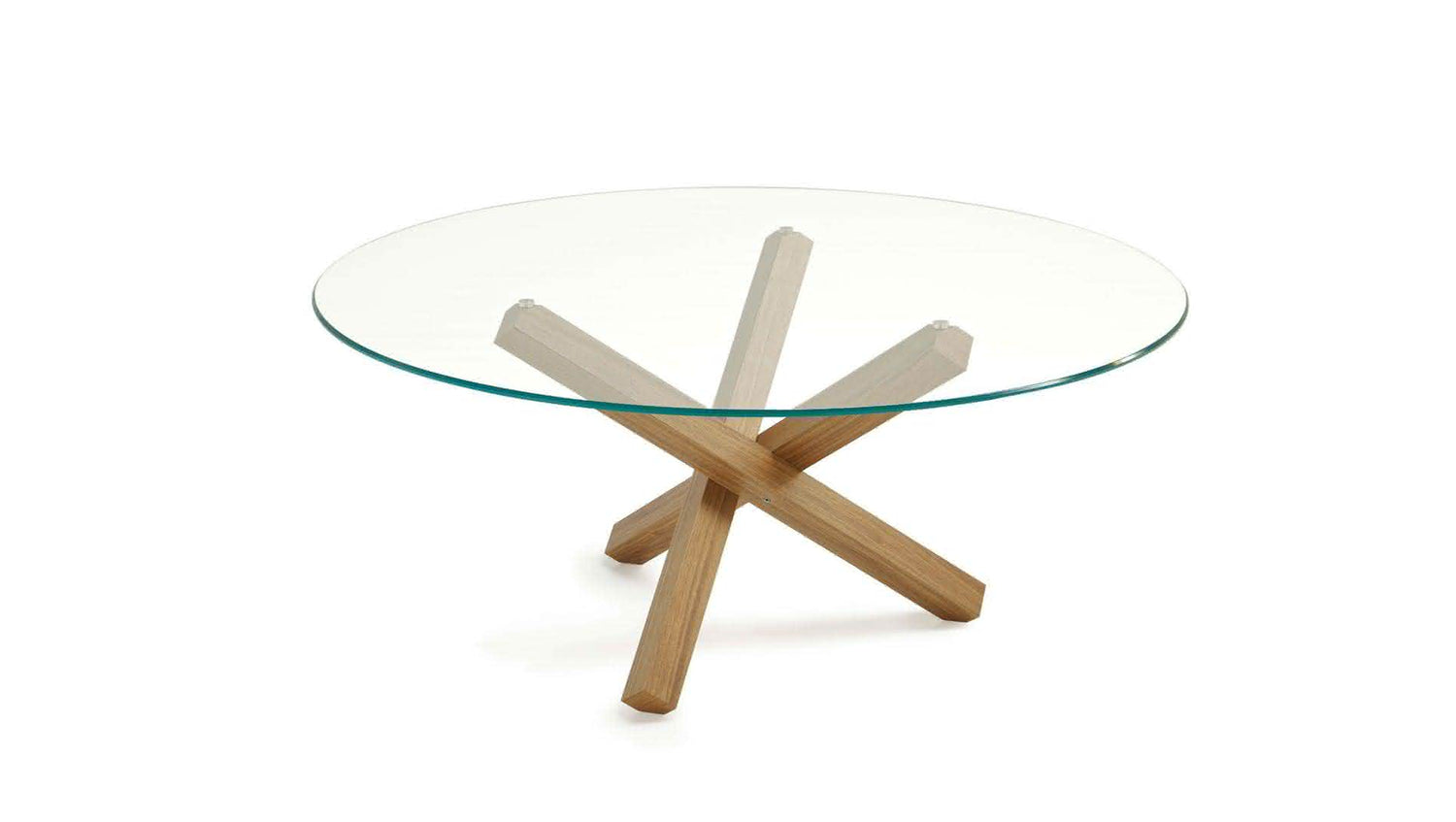 Aïkido ronde table à manger avec plateau en verre 12