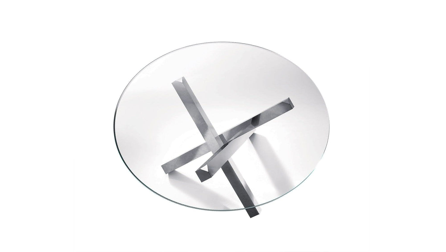 Aïkido ronde table à manger avec plateau en verre 13