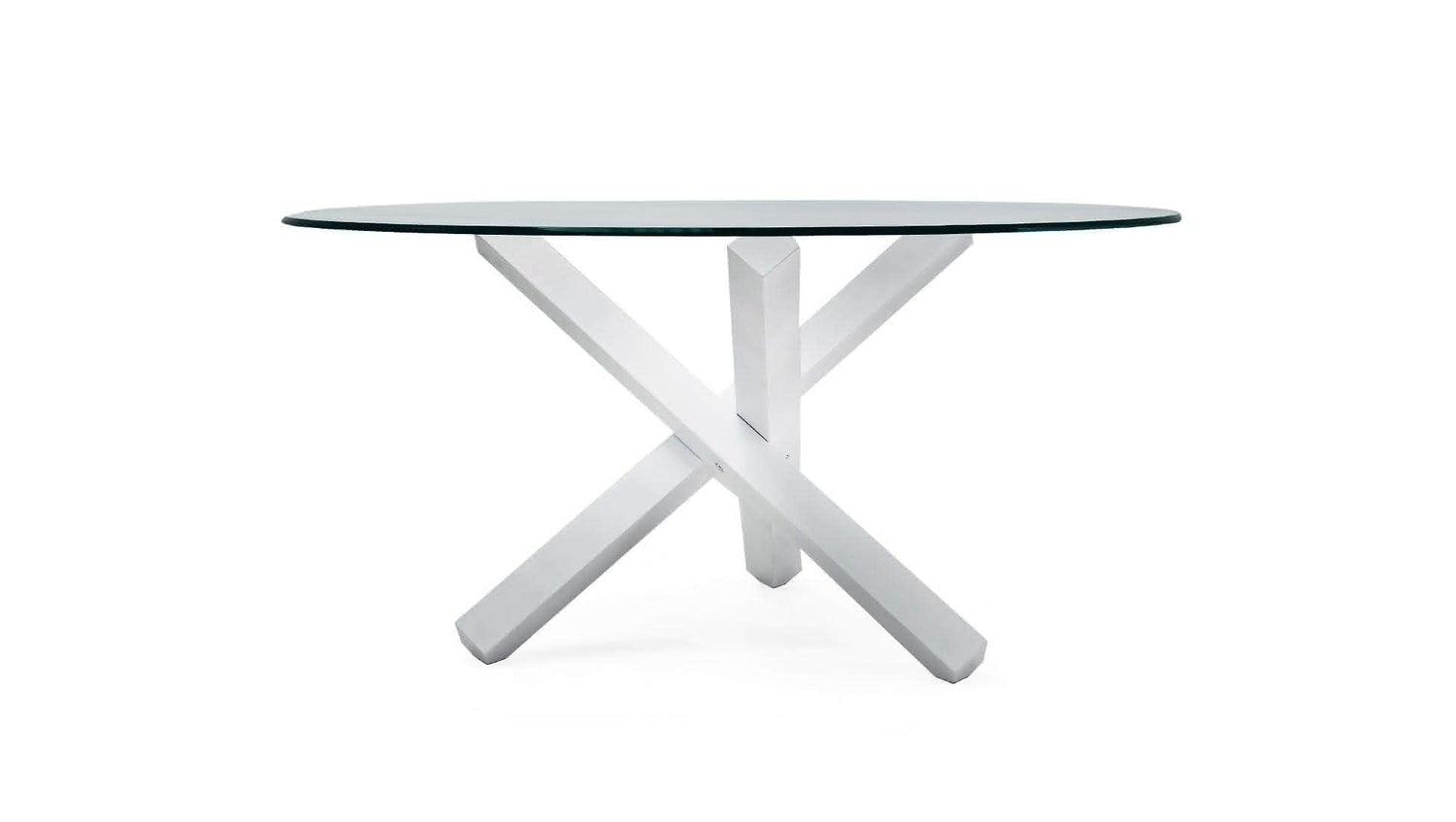Aïkido ronde table à manger avec plateau en verre 11