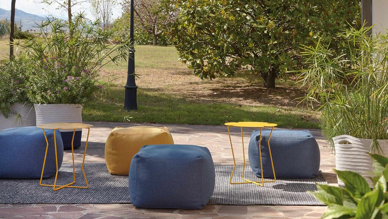 ARCHIMEDE pouf carré d'intérieur extérieur-3