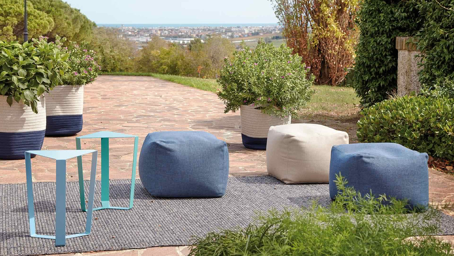 ARCHIMEDE pouf carré d'intérieur extérieur-4