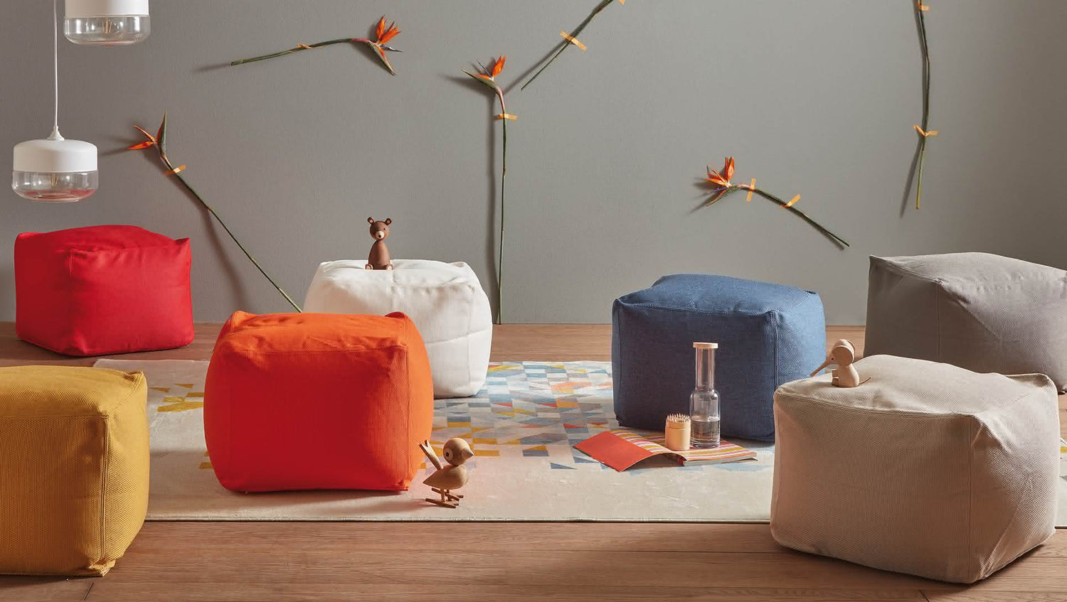 ARCHIMEDE pouf carré d'intérieur extérieur-1