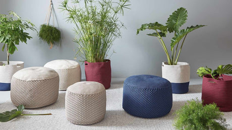 BERENICE pouf rond d'intérieur extérieur-1