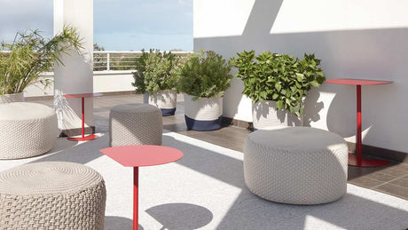 BERENICE pouf rond d'intérieur extérieur-3
