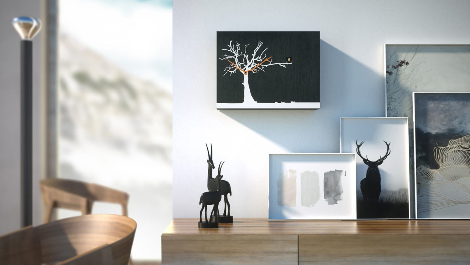 Horloge Progetti Cùcùrùkùkù Black